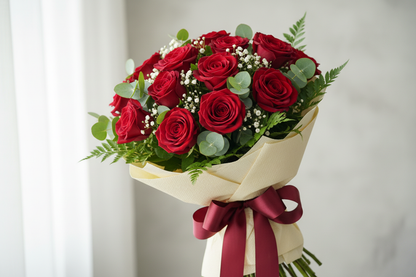 Classic symbol bouquet of love red