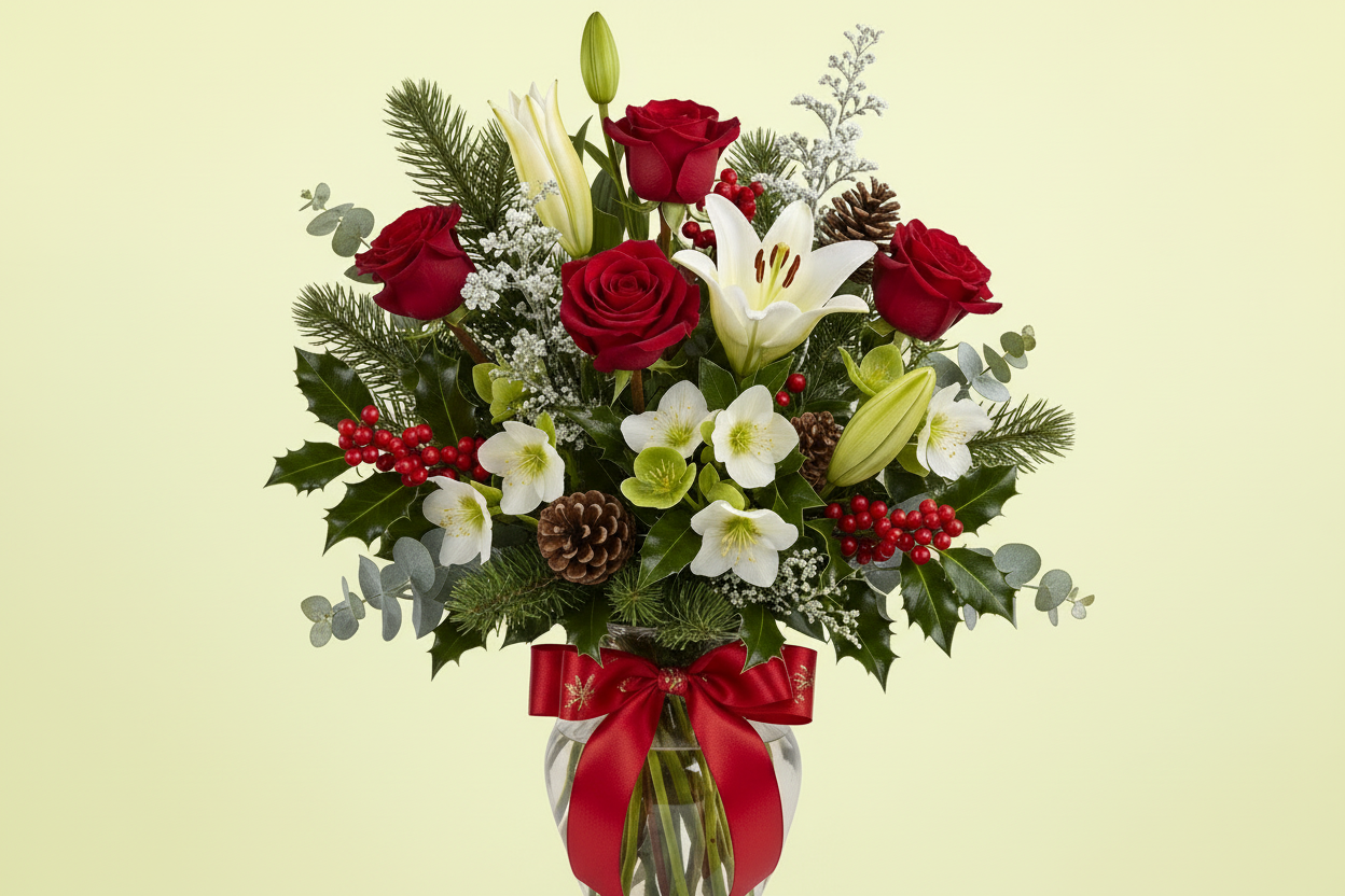 without the blurry effect and two bouquets in front of each other, just one and remove the blurry effect, keep the one backwards